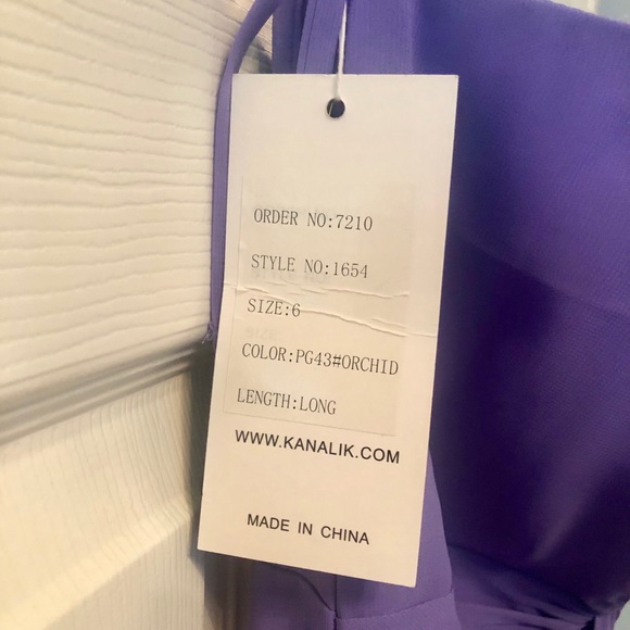 Kanali K 1654 strapless gown orchid sz 6. - Picture 3 of 8